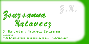 zsuzsanna malovecz business card